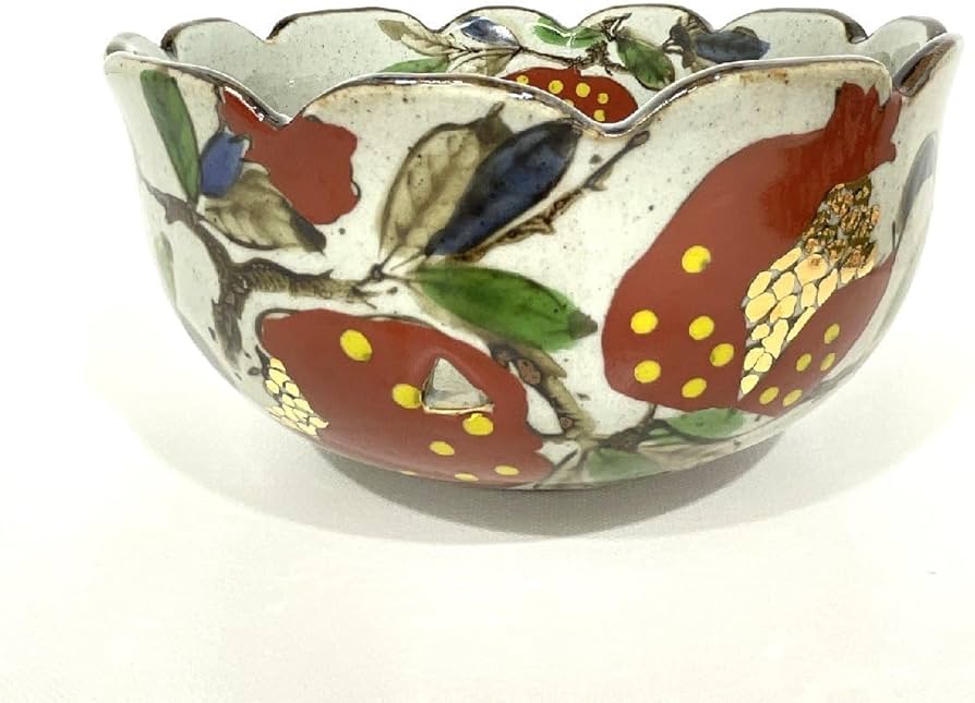 Amazon.co.jp: 茂山窯均窯梅型菓子鉢陶器箱入りざくろお菓子鉢器和食器