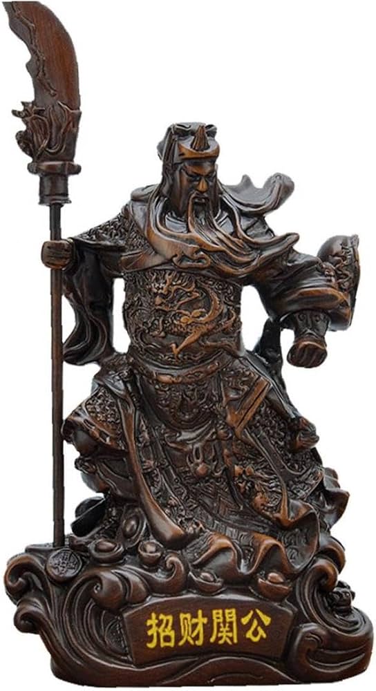Amazon.co.jp: 中国風水 関羽像 関公 関雲長 関公像 富の武神 置物