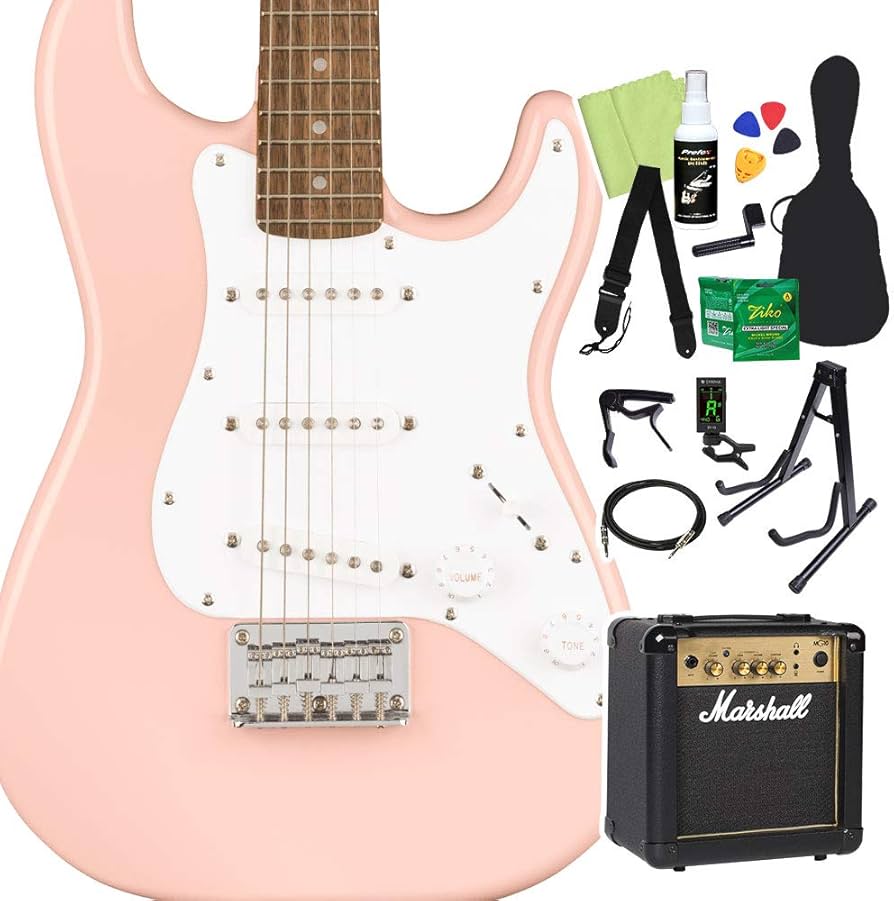 Amazon | Squier by Fender Mini Stratocaster エレキギター初心者14点