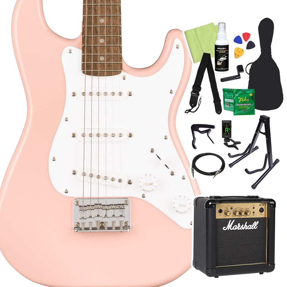 Amazon | Squier by Fender Mini Stratocaster エレキギター初心者14点