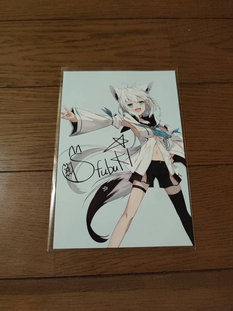 Amazon.co.jp: 白上フブキ 80万人記念グッズ 複製サイン ポストカード