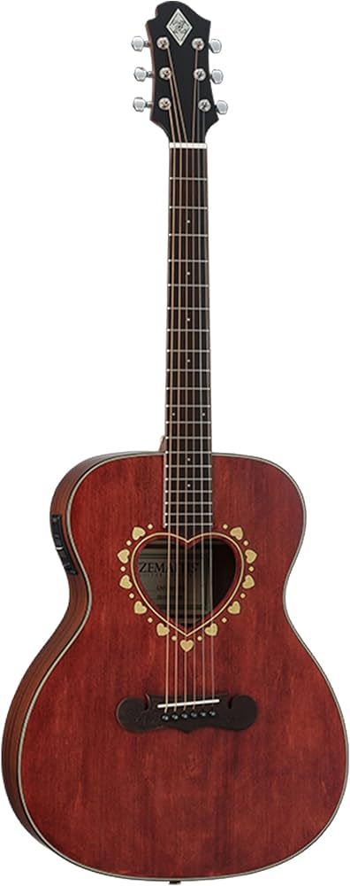Amazon | Zemaitis ゼマイティス エレアコギター CAF-85H Faded Red