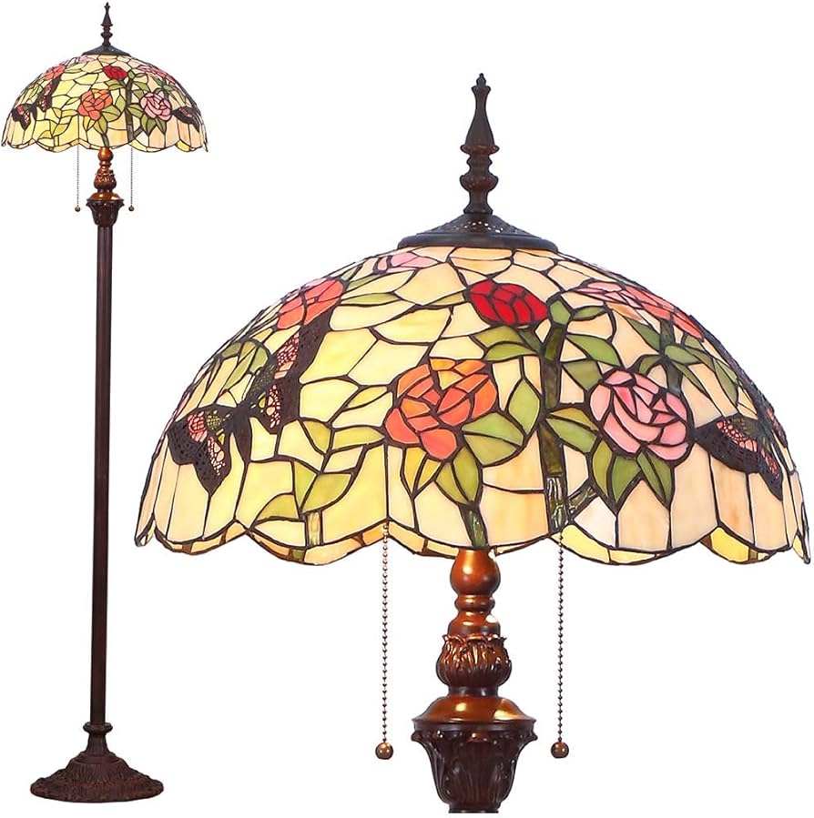 Amazon.co.jp : フロアライト フロアランプ ステンドグラス ランプ
