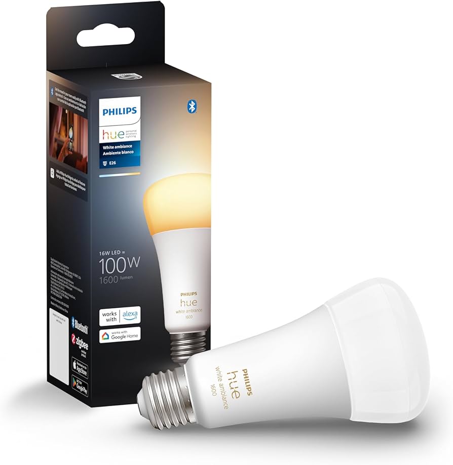 Philips Hue Smart 100W A21 LED Bulb - White Ambiance Warm-to-Cool
