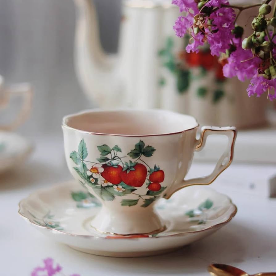 Amazon｜1客セット コーヒーカップソーサー ティーポット ティーセット