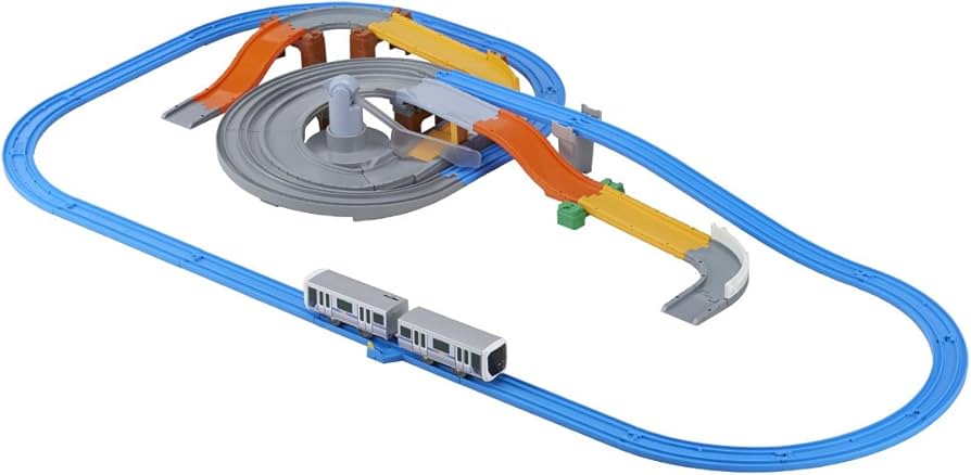 プラレール トミカとならんで走ろう!ダブルループ橋レールセット