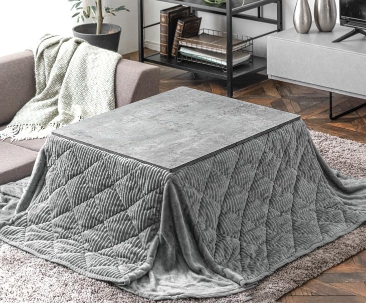 Amazon.co.jp: 北欧 モダン こたつセット 長方形 幅75×奥行60cm