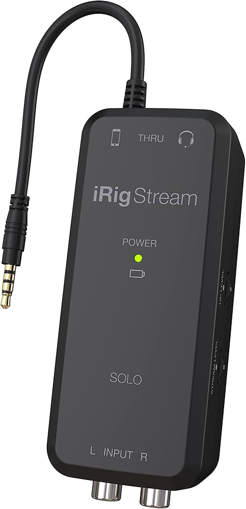 IK Multimedia iRig Stream SOLO audio interface for iOS & Android
