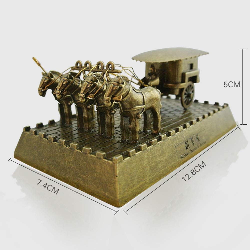 Amazon.co.jp: 兵馬俑彫刻、古代中国の兵馬俑ブロンズ馬車古代の兵士の