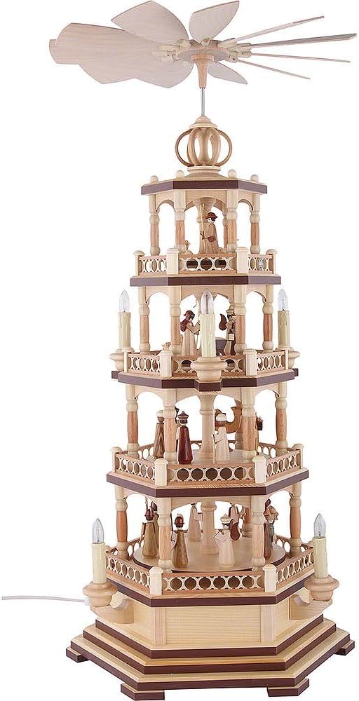 Amazon.co.jp: クリスマスピラミッド 聖書物語 4段 高さ72cm 電気式