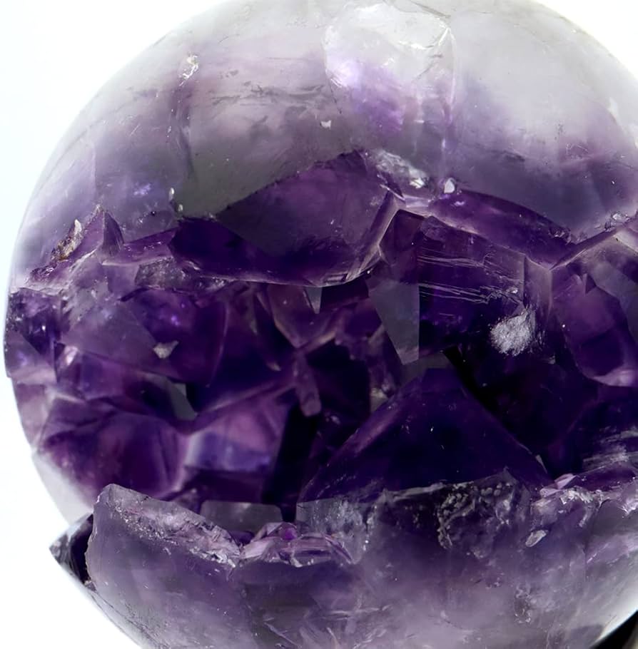 Amazon.co.jp: [GOLD STONE] アメジスト 笑口 丸玉 直径72mm 460g 台座