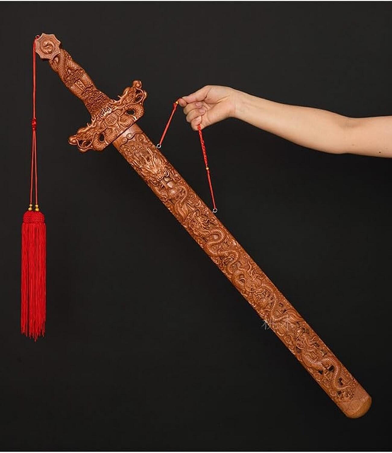 Amazon.co.jp: RuiWen 桃木剣 木剣 法剣 天然木剑 龍剣 宝剣 風水桃木
