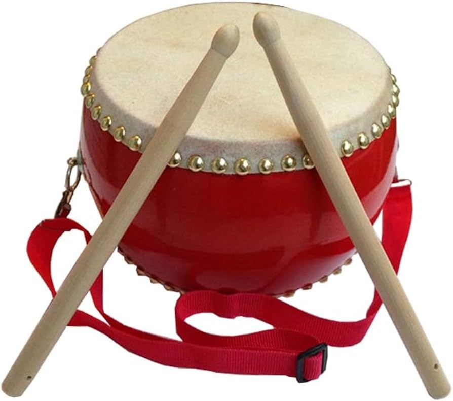 Amazon | 本格的 小 太鼓 セット 本 革 牛 皮 バチ 2本 付 忘年会 新年