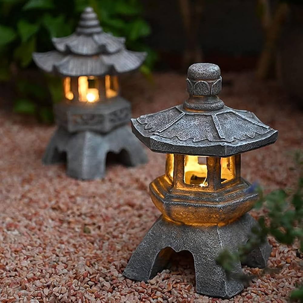 Amazon | ガーデンライト ソーラー ライト 灯篭 とうろう 和風 灯籠