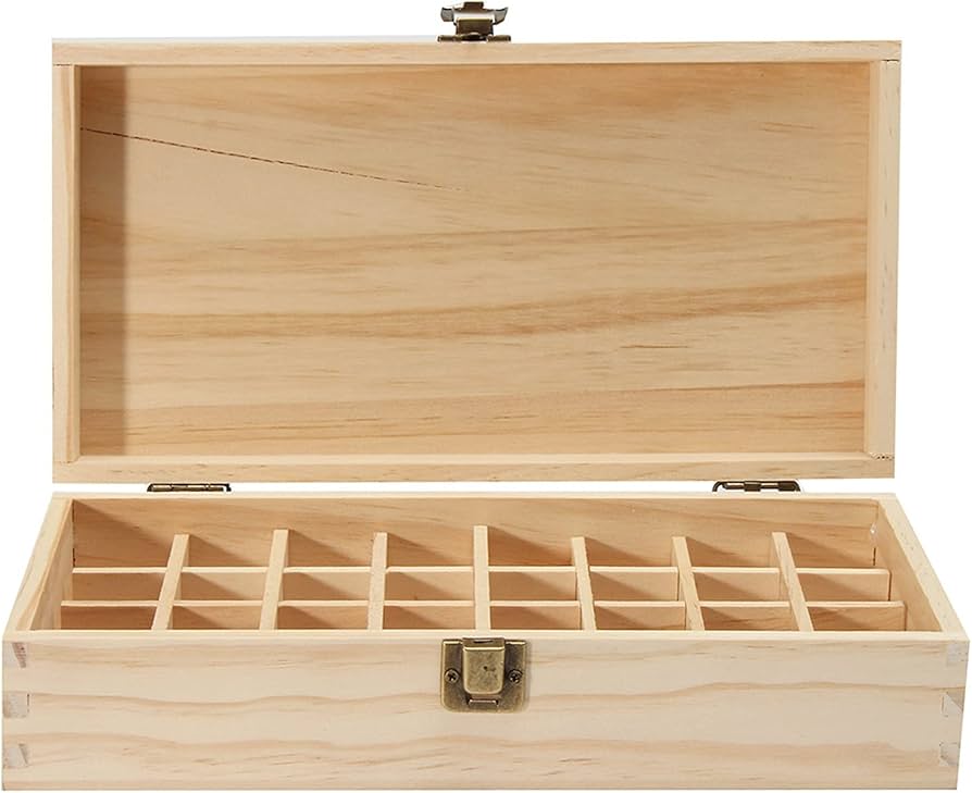 Amazon｜精油収納ケース 32グリッドエッセンシャルオイル天然木製箱
