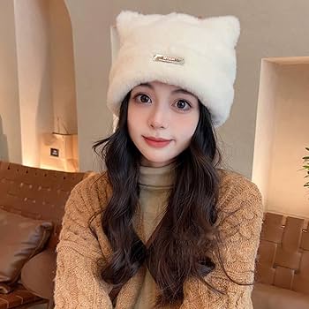 Amazon.co.jp: ニットキャップ 猫耳 防寒帽子 ネコ耳 かわいい 厚手