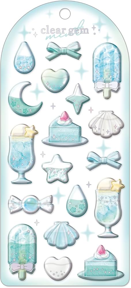 Amazon.co.jp: クーリア シール クリアジェムステッカー ミント 91201