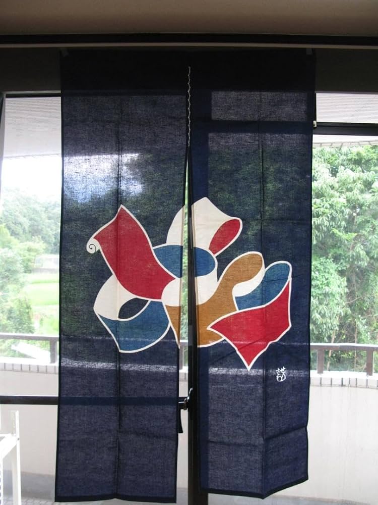 Amazon.co.jp: 芹沢銈介 模様 暖簾 御のれん 縄のれん 縦148㎝ 横42cm