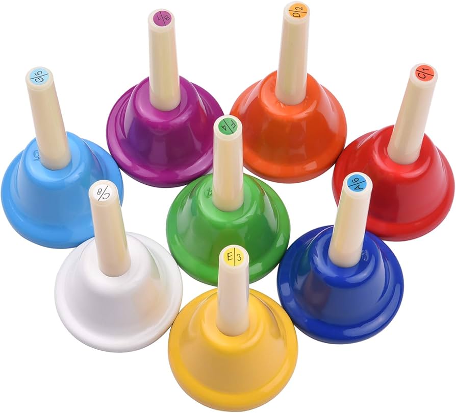 Amazon | ミュージックベル 8個のカラフルなハンドベル8ノートディア