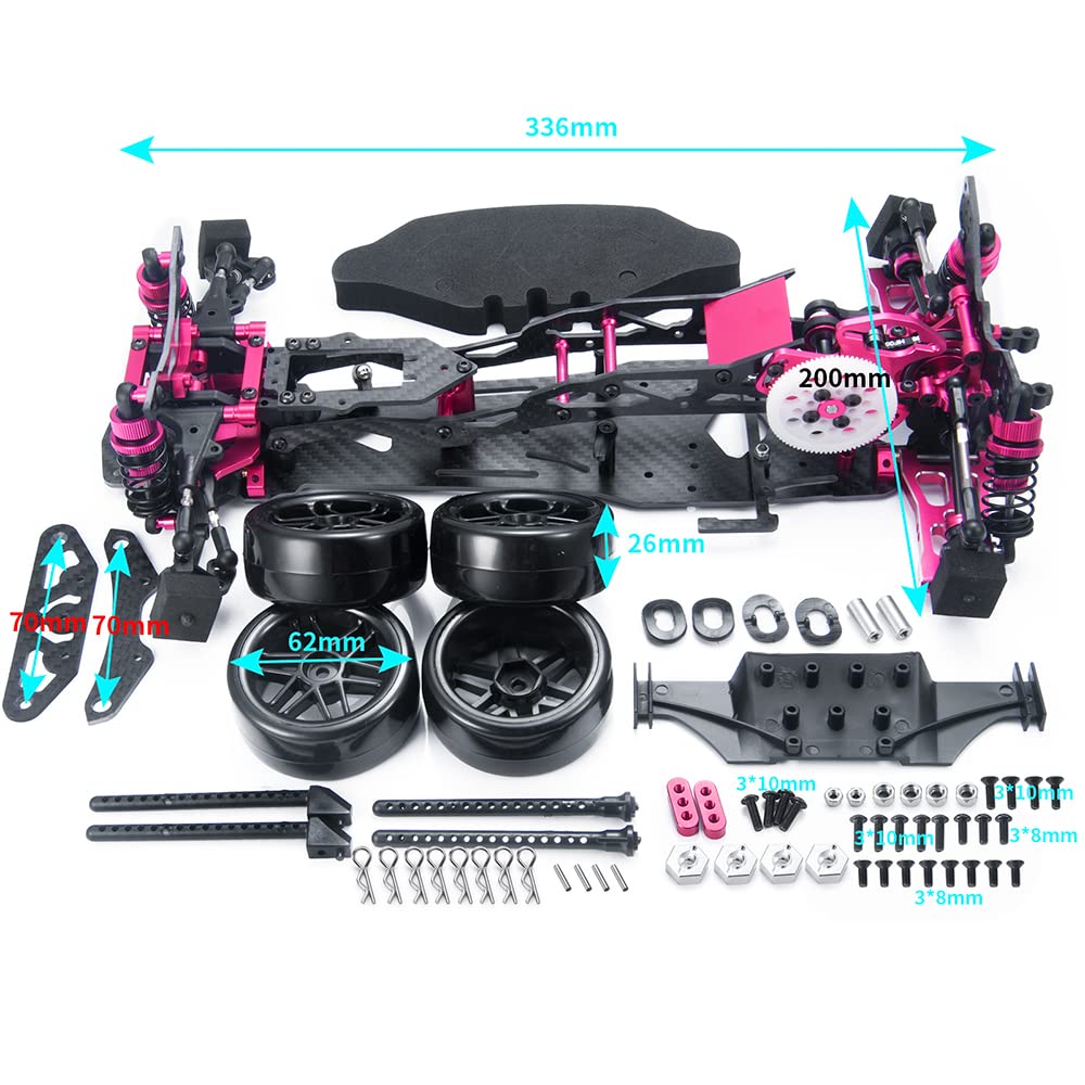 Amazon.com: RCHUBAM Metal Alloy & Carbon Fiber Frame Kit for