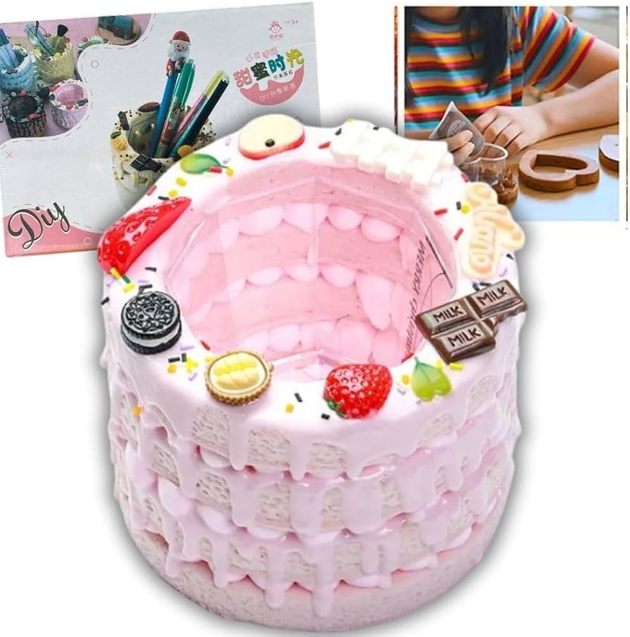 Amazon.co.jp: CLAFTLAB SAIL ケーキ型ペン立て ホイップデコ クリーム