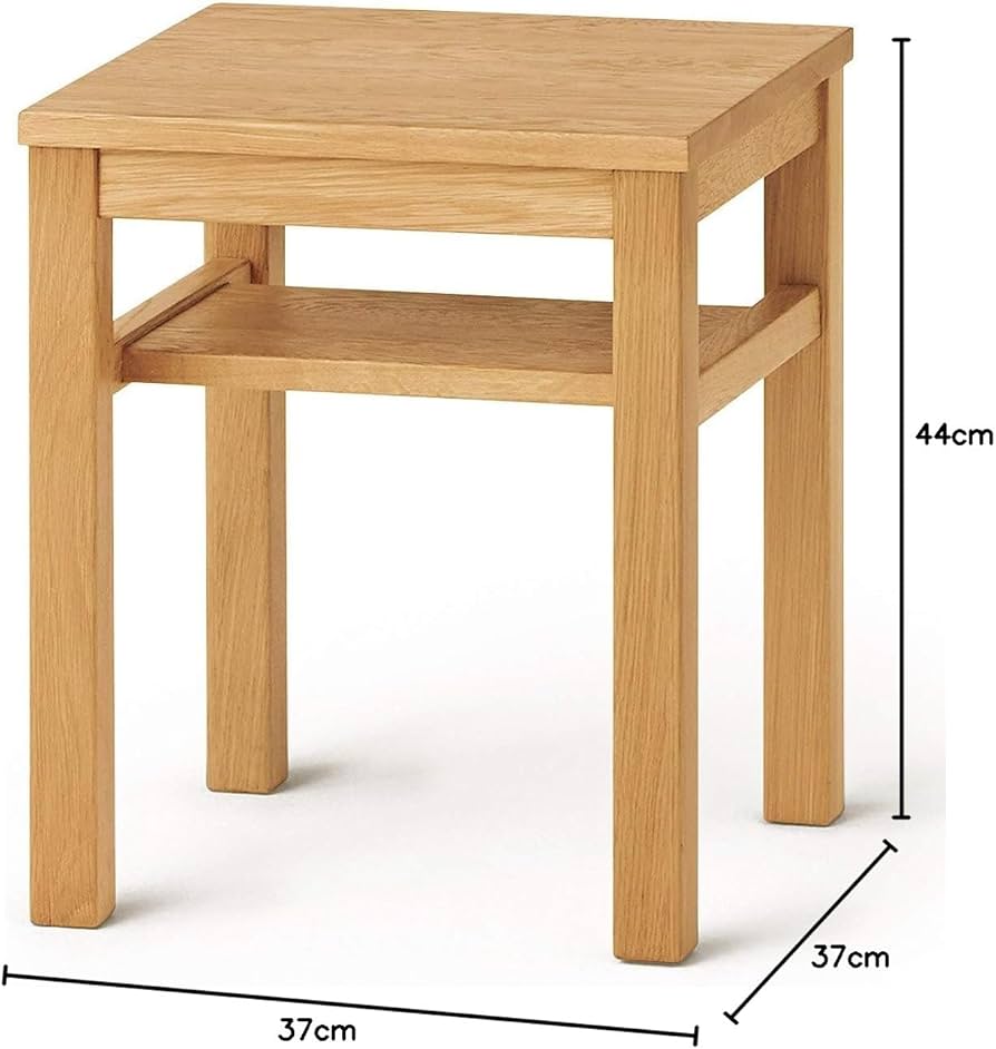 Amazon｜無印良品 木製サイドテーブルベンチ/板座/オーク材 幅37×奥行