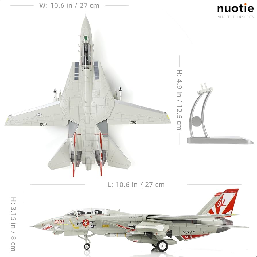 Amazon.co.jp: NUOTIE F-14 トムキャット 1/72 合金モデル VF-111 サン