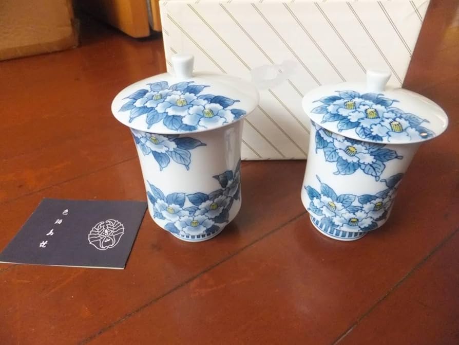 Amazon | 色鍋島焼 魯山窯 夫婦湯呑！ | ノーブランド品 | 湯呑み