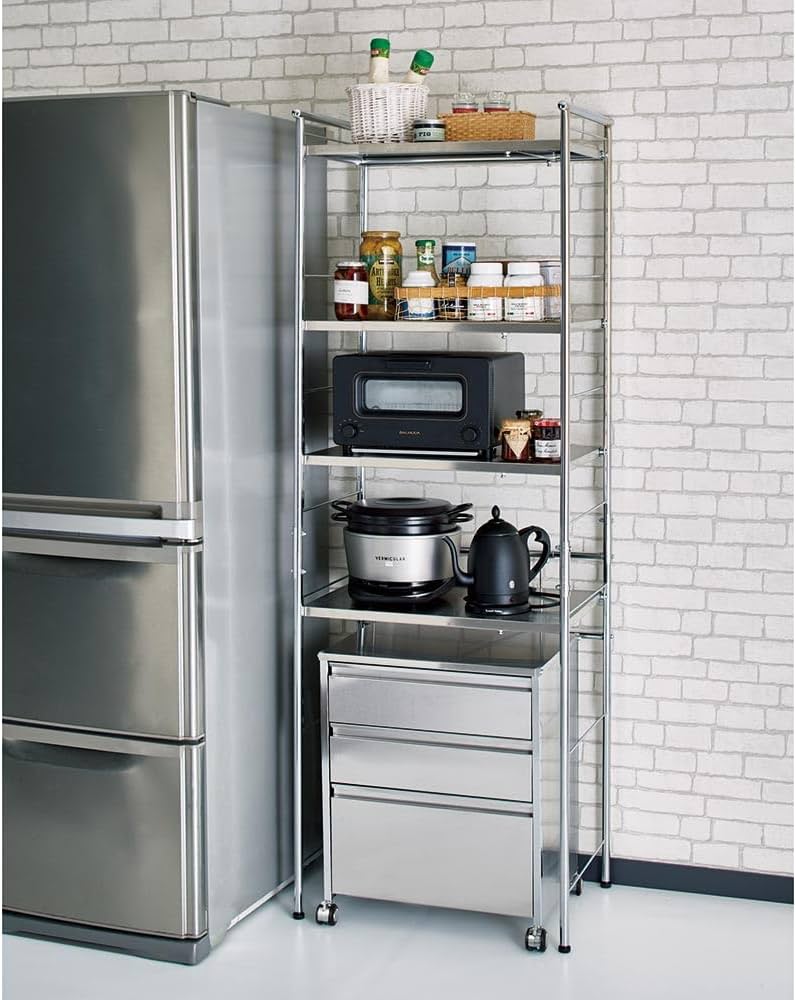 Amazon.co.jp: ディノス キッチン収納 レンジ台 キッチンラック