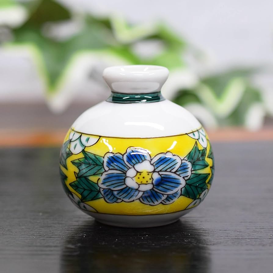 Amazon.co.jp: 和座の蔵 おしゃれ 一輪挿し 花瓶 九谷焼 小つぼ花活け