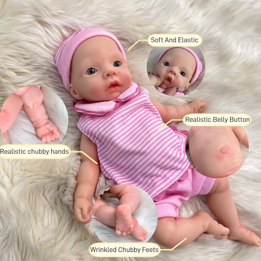 Amazon.com: Yokyyi Full Platinum Silicone Baby Doll-11 Inch Alive