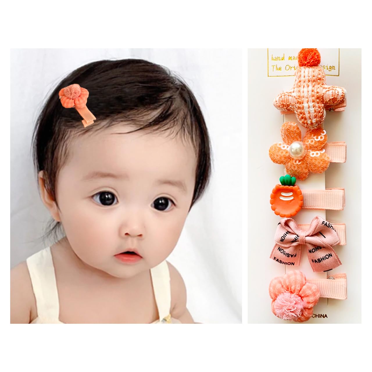 Amazon.co.jp: Shomty 5点セット 赤ちゃん ベビー ヘアクリップ