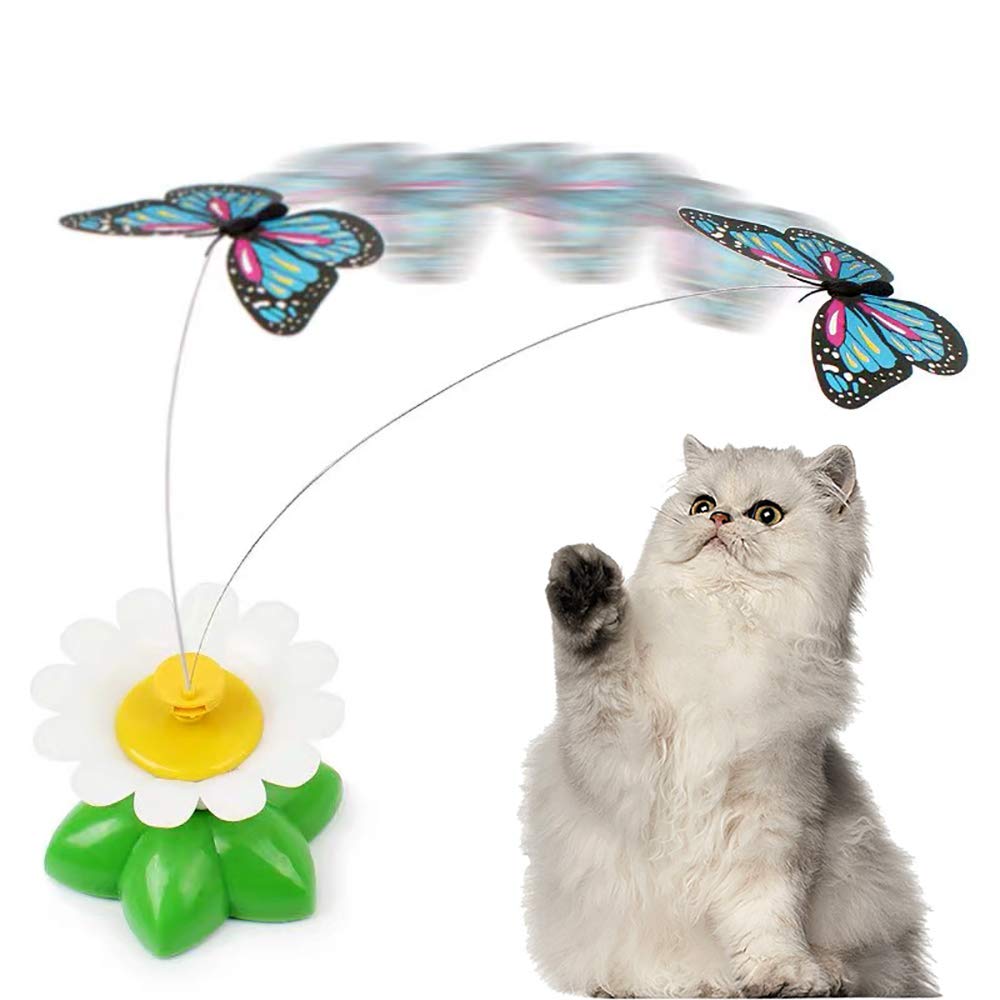 Amazon | 電動 猫じゃらし 飛ぶ蝶 猫用 一人遊び ストレス解消用 運動