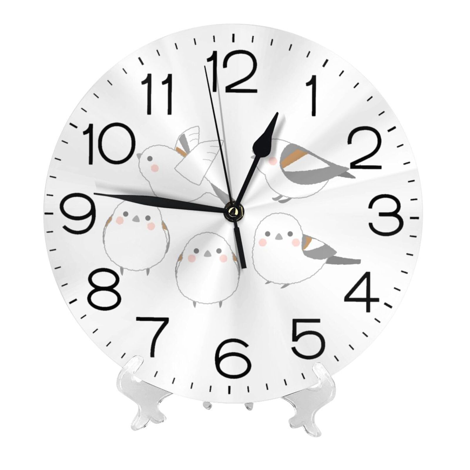 Amazon.co.jp: シマエナガ かわいい 鳥(8) 掛け時計 おしゃれ 北欧