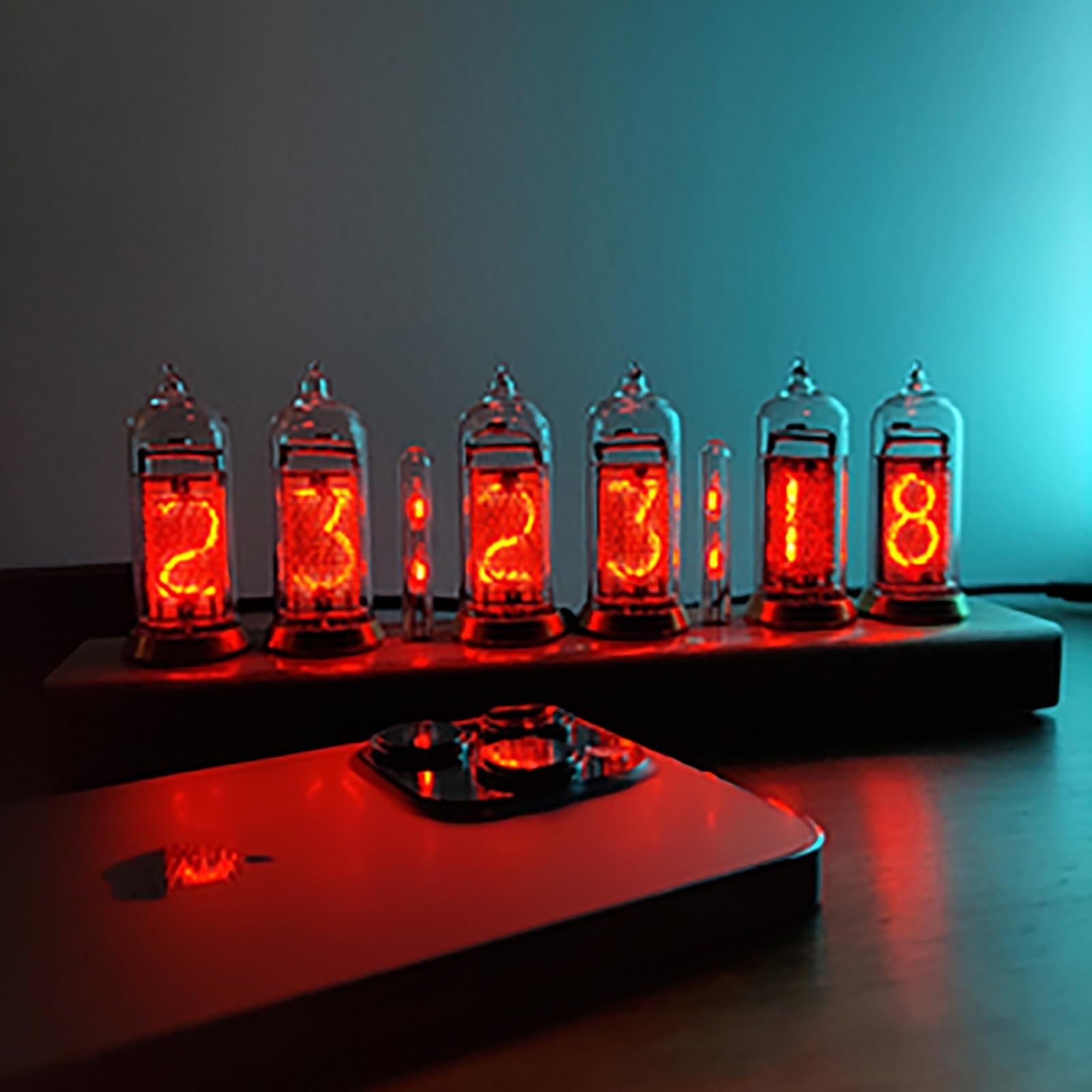 Amazon.co.jp: IN-14 ニキシー管時計、ヴィンテージLEDグロー時計、6