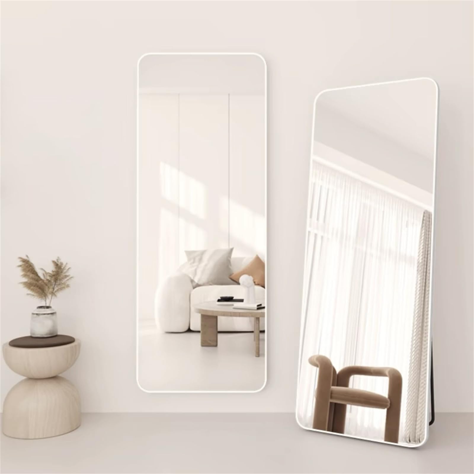 Amazon.co.jp: WISDHM 全身鏡 2way 姿見鏡 幅57x高162cm 壁掛け