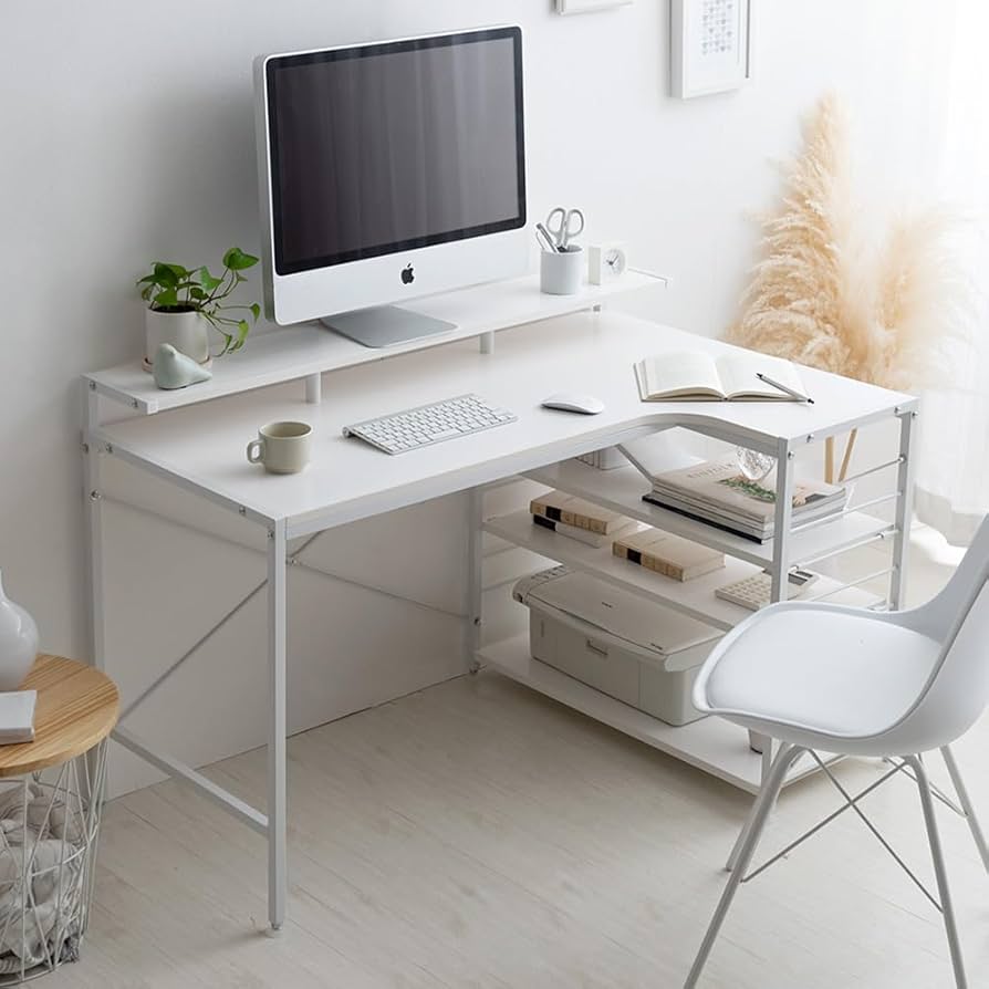 Amazon | エア・リゾーム パソコンデスク デスク 机 l字 勉強机