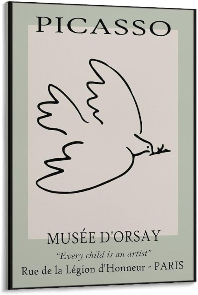 Amazon.co.jp: ピカソ 平和の鳩 ポスター 印刷 ポスター クール