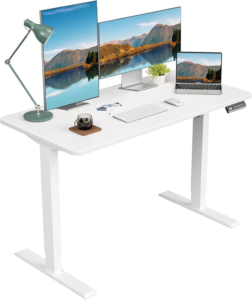 Amazon | Sunon 昇降式デスク（幅120cmX奥行60cm） 組み立て簡単（12分