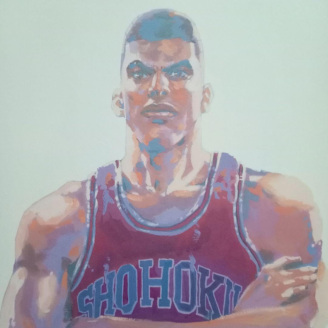 Amazon.co.jp: SLAM DUNK スラムダンク 赤木剛憲 イラスト 額付き