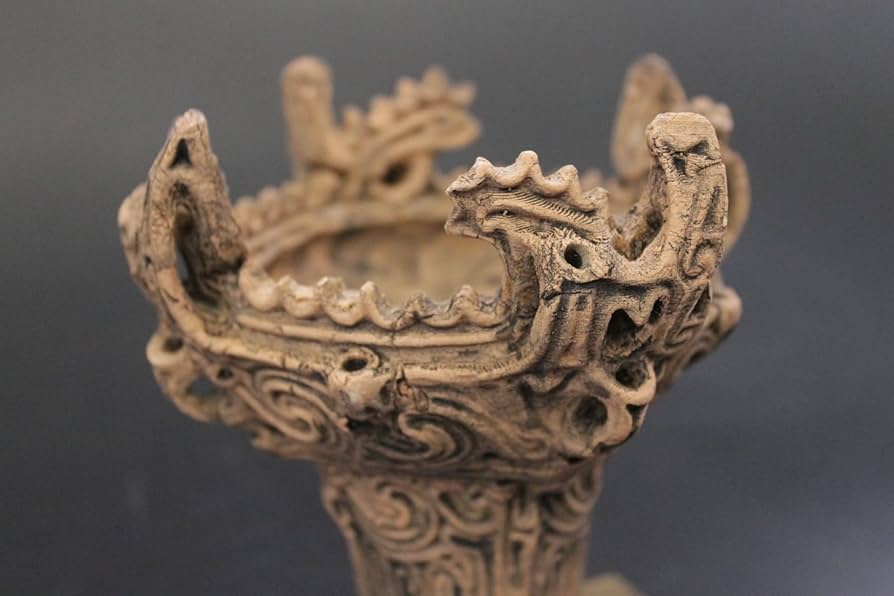 Amazon | 笹山遺跡・火焔型土器レプリカ 13㎝ （台座1㎝・O型小鉄製