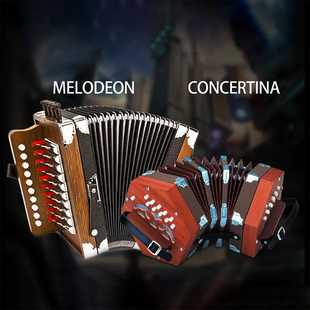 Amazon | コンチェルティーナ 六角形 アコーディオン 20ボタン レトロ