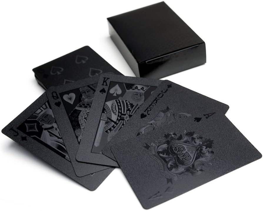 Amazon.co.jp: PLAYING CARDS トランプ 金のトランプ 黒のトランプ