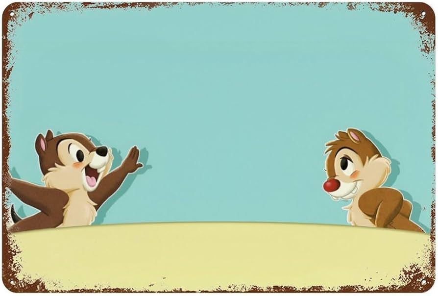 Amazon.co.jp: チップとデール 壁掛けポスター 壁掛け絵画 アート