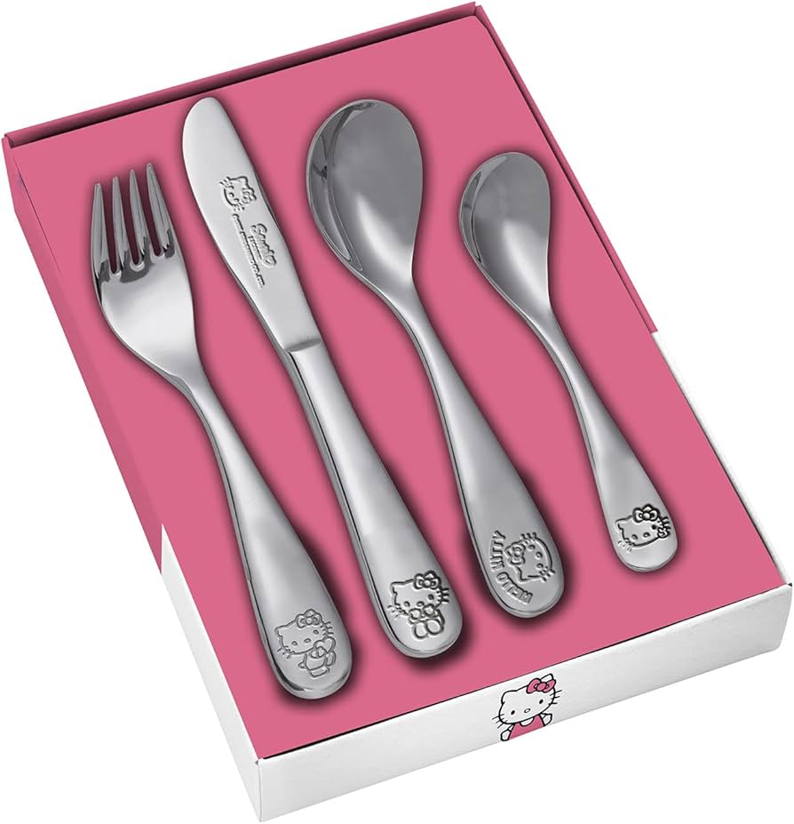 P:os 33126 - Cutlery Set with Hello Kitty Embossing, 4-Piece