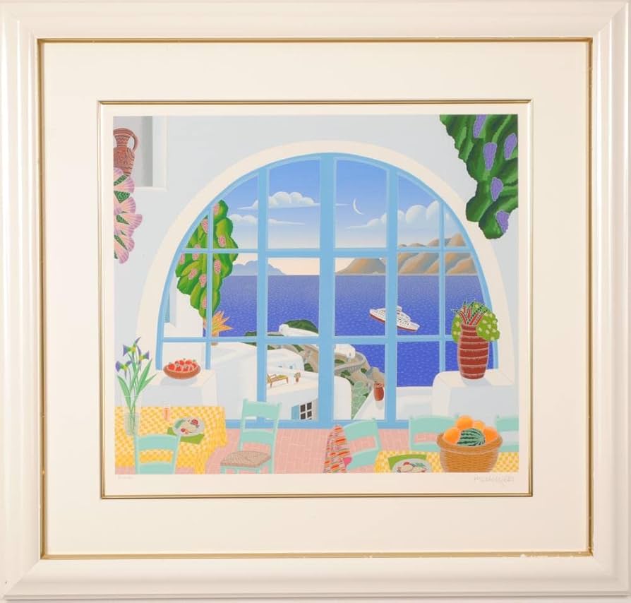 Amazon.co.jp: トーマス・マックナイト 絵画 海 絵 風景画 ギリシャ