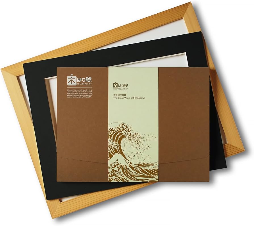 Amazon.co.jp: KINOWA 「神奈川沖浪裏」 木はり絵 オリジナル キット