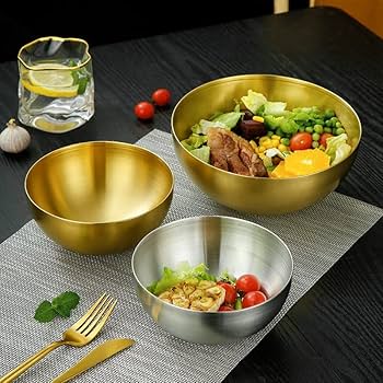 Amazon | LUCHUAN ステンレス製ボウル 金属ライスボウル ラーメン鉢 冷
