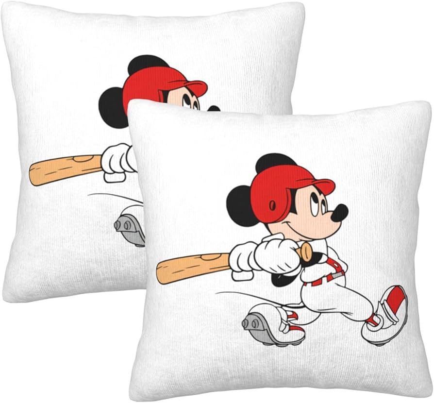 Amazon.co.jp: クッションカバー ミッキーマウス 枕カバー 2枚セット