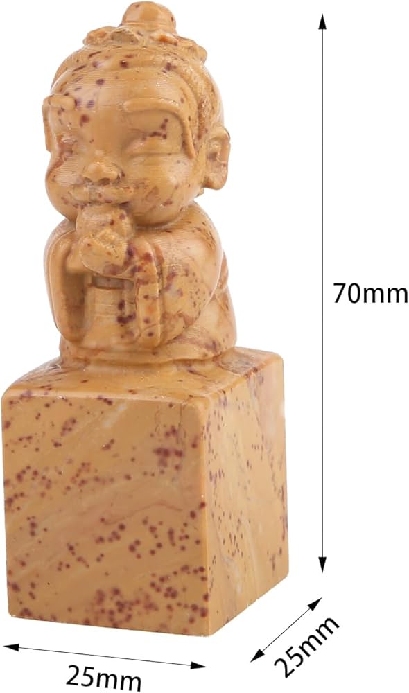 Amazon.co.jp: 【MLMK】篆刻 印材 寿山石 たかやまき 孔子像 孔聖人 至